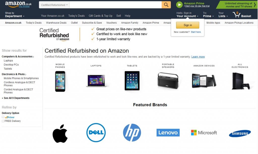 Amazon Certified refurbished